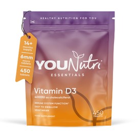 Vitamin D3 4000 iu - Vitamin D Tablets - 450 Easy Swallow Tablets 14+ Month Supply - Vegetarian - Vitamin D Supplements - Immune System Booster - Gluten Free