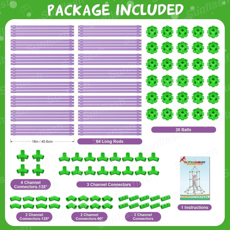 140 PCS Fort Building Kit for Kids Age 4-10, Den