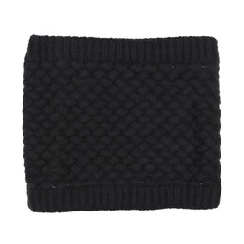 Aiphamy Winter Fleece Lined Knitted Neck Warmer Scarf Neck Gaiter for Women Mens Teens (2, Black, Grey)