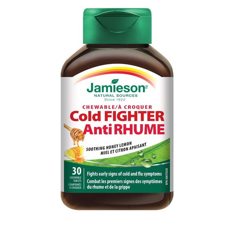 Jamieson Cold Fighter Chewable - With Echinacea, Ginger, Vitamin C