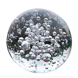 CHENGXINWENHUA Decorative Orbs for Bowls and Vases Set of 1，Diameter 3'' Crystal Sphere Ball,Camera Sphere and Photography Orb (Bubble-1)