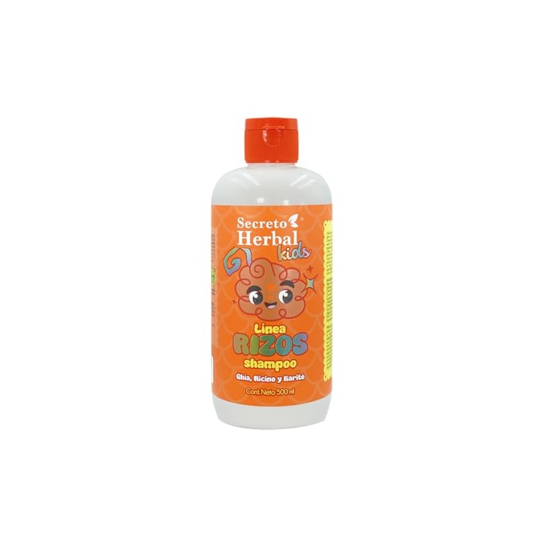 Shampoo Línea Rizos Kids Secreto Herbal Chía, Ricino y Karité