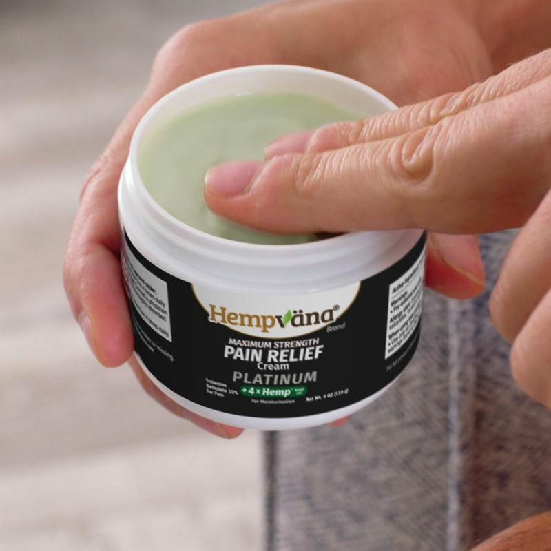 Hempvana Platinum Maximum Strength Relief Cream 4X Hemp for Muscles,