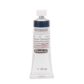 Schmincke 10490009 Mussini Resin Oil Color, Prussian Paris Blue 35 ml Tube