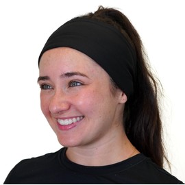 Hydra4 HydraSil Pro Sport Sweat Band | Lightweight and Breathable Headband Design for Athletes, Running, Gym, and Outdoor Workouts | H2 Flatweave, Abyss Black