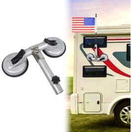 Suction Cup Flag Holder Car Flag Mount Car Flag Pole Car Flag Holder Heavy Duty Double Suction Cup Flagpole Mount for RVS, Car, Truck, Boat and Vehicle