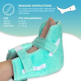 NYOrtho Heel Protectors For Pressure Sores - Soft Fabric Heel Protector - Heel Offloading Boot With Cooling Gel Pack - Ankle Pillow For Ulcers - Made in USA