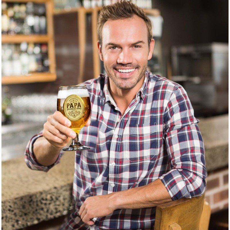 CROWNLY CRYSTAL® Regalo Papà Tazze Personalizzate Bicchieri Birra Particolari Idee