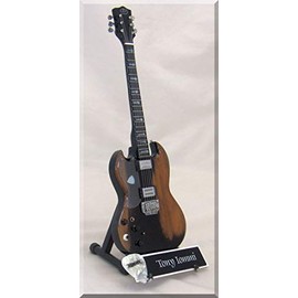 Tony Iommi Miniature Guitar Black Sabbath with Guitar Pick New