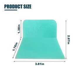 Window Tint Squeegee, PPF Squeegee Vinyl Wrap Tool, 70A Hardness Anti-Scratch Rubber Scraper, Mini Card Scrapers for Car Wrapping, Paint Protection Film Installation Application (Blue, 1PC)