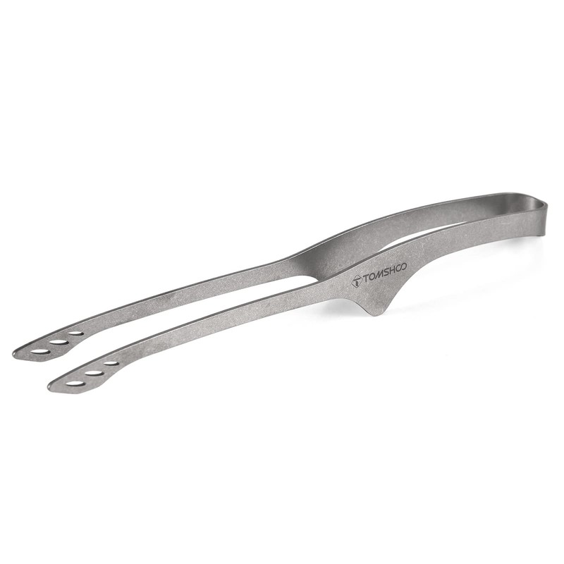 Funien Titanium Tongs 9.2 Inch Lightweight BBQ Grill Tongs Clip