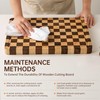 FYCTIO Wooden Cutting Boards for Kitchen, Checkered Cutting Board 1.2"
