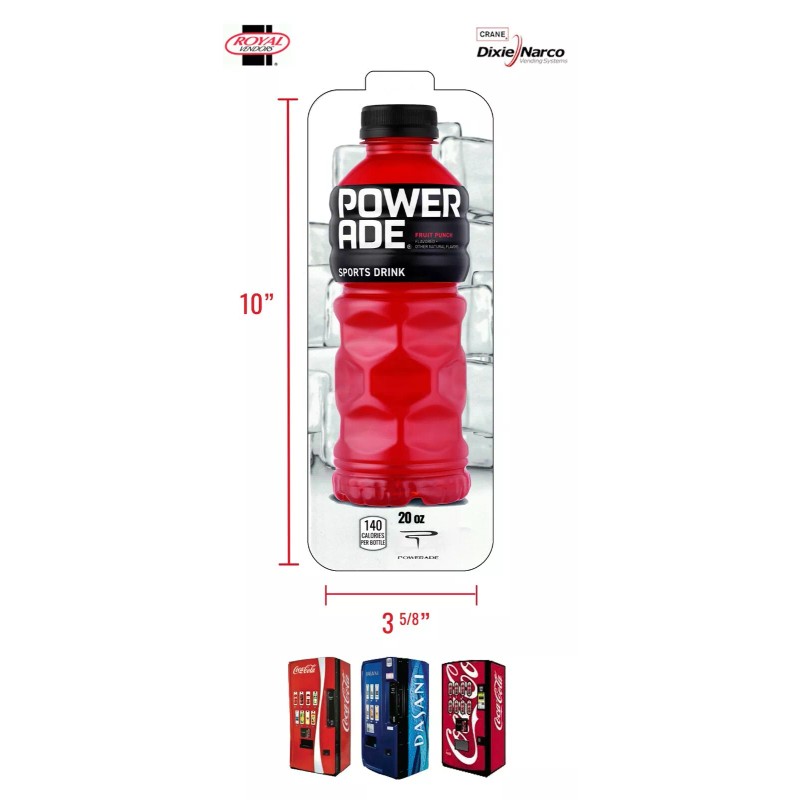 Royal Vendors Chameleon CUSTOM Vend Label (Flavor Strip) - Powerade