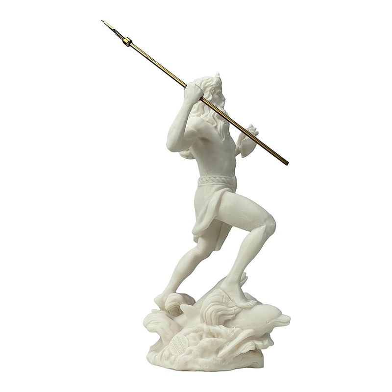Poseidon Greek God of the Sea Neptune Cast Marble Statue