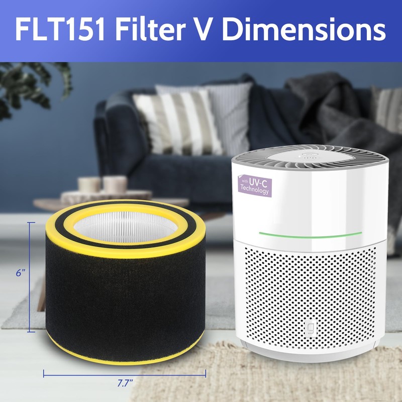 XBGG AC3000W Filter V HEPA FLT151 Pure Air Filter Compatible