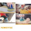 POWERTEC 45215G-50 Gold 6" Hook and Loop Sanding Disc, 6