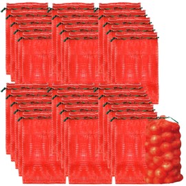 YEXEXINM 30 Pack Extra Large Mesh Storage Produce Bags Reusable Vegetable Storage Bags, 20 lbs Capacity Mesh Produce Bags Onion Storage Washable Net Bags For Potato Garlic Fruits Seafood (14” x 22”)