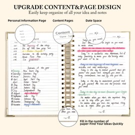 ALKALO Spiral Notebook Journal, 328 Pages Linen Hardcover College Ruled Notebook, Lined Thick Journals for Women Men, B5 Thick Spiral Journal for Writing, 100GSM Paper, Cute Notebooks for Work School