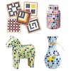 500PCS / 1.1LB Square Ceramic Mosaic Tiles, 0.4 x 0.4