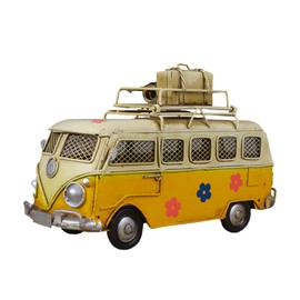 PIENSE American Old Antique Coin Bank Vintage Car Bus Object Interior Model Surf Funny Miscellaneous Goods (Yellow)