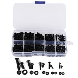 270 Piezas de Sujetadores de Hardware M2/M2.5/M3/M4/M5, Kit Surtido de Arandelas de Tuercas de Tornillo de Nailon para Uso a Largo Plazo con Caja (Jue