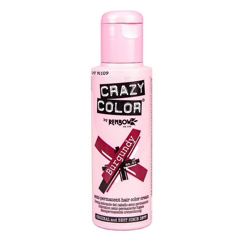 Crazy Colour Semi Permanent Hair Colour Cream 100 ml (Burgundy