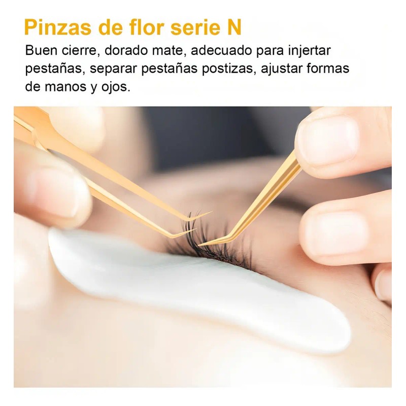 pinza L Nagaraku N-07 Para Pestañas De Volumen