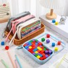 Gaillty 4 Pcs Clear Hard Plastic Zipper Pouches Pencil Case