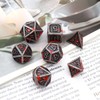 Haxtec Bloodstained Metal DND Dice Set Blood On Dice D&D