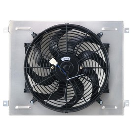 Aluminum Radiator Shroud&14'' Electric Fan Assemble for 1967-1970 Ford Mustang 1968-1969 Torino/63-69 Fairlane Mercury Comet 302 V8, 20''W