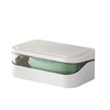 Soap Box with Removable Drainer and Lid, PP Leakproof Portable