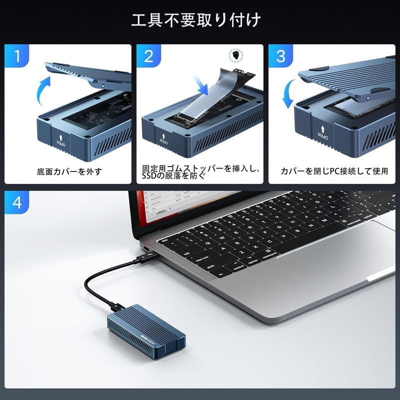 ACASIS,40Gbps Ultra Fast,M.2SSD External Case,USB4.0 NVMe M.2 SSD Case,Thunderbolt 4/3