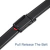 SENDEFN Men's Leather Belt 1 3/8" Automatic Ratchet Buckle Slide