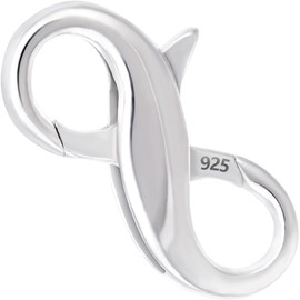 Pndeyo 925 Sterling Silver Lobster Claw Clasps, Double Opening Necklace Enhancer Shortener, Spring Jewelry Clasps for Bracelet Anklet Jewelry Making