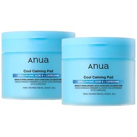Anua 8 Hyaluronic Acid Catechin Cool Calming Pads, 2 Packs, 110 Pads / 아누아 8 히알루론산 카테킨 쿨카밍패드, 2개, 110매입
