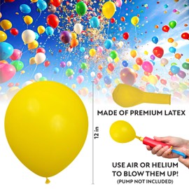 Yellow Balloons 50 Pack, 12 Inch Yellow Latex Balloons For Birthdays, Weddings, Baby Showers, Holidays