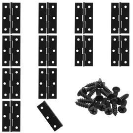 Murtenze 12 Pack 2.5 Inch Door Hinge Cabinet Hinge,Black Butt Hinges Ball Bearing Hinges Window Hinges Outdoor Hinges with Mounting Screws | Murtenze