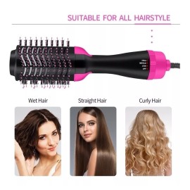 Magic Cepillo Secador Cabello Electrico Alisador Rizador 3 En 1