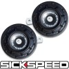 SICKSPEED 2PC BLACK SUPER LOUD COMPACT ELECTRIC BLAST TONE HORN