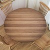TREGAUSI Wood Grain Round Tablecloth Fitted Table Cloth with Elastic