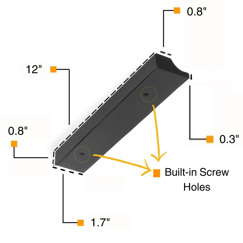 Rustic State Vigo 4 Sectional Adjustable Under Cabinet Mount Wood