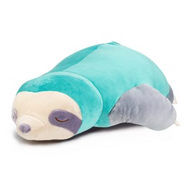 Nuffeldöns Cuddly Toy Neck Pillow, Nursing Pillow, Pregnancy Pillow, Sloth Pillow for Children, Stuffed Toy, Very Soft and Fluffy (Turquoise, 55)
