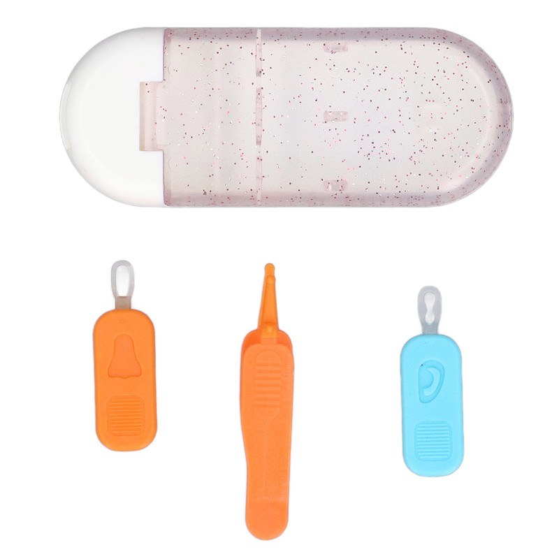 Baby Ear Nose Cleaner Set TPR Portable Double Head Safely