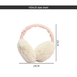 HSAJS Earmuffs Women's Winter Plush Ear Warmers Foldable Warm Soft Fashion Ear Protection Cold Protection Earmuffs Cold Winter Accessories Outdoor Ear Cups for Women, White