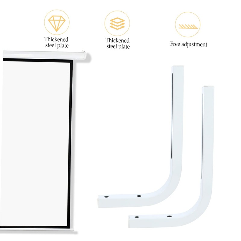 COHEALI 2pcs Projector Screen Mount Bracket Wall Hanging Hook Bracket