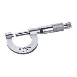Scientific Micrometer Screw Gauge - 25 mm Stainless Steel Measurement Tool | Precision Screw Gauge for Accurate Measurements