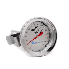 Lantelme Stainless Steel Fryer Thermometer 300°C with 13 cm Probe & Clip - Ideal for Oil, Meat & Frying Fries Analogue Thermometer 2327