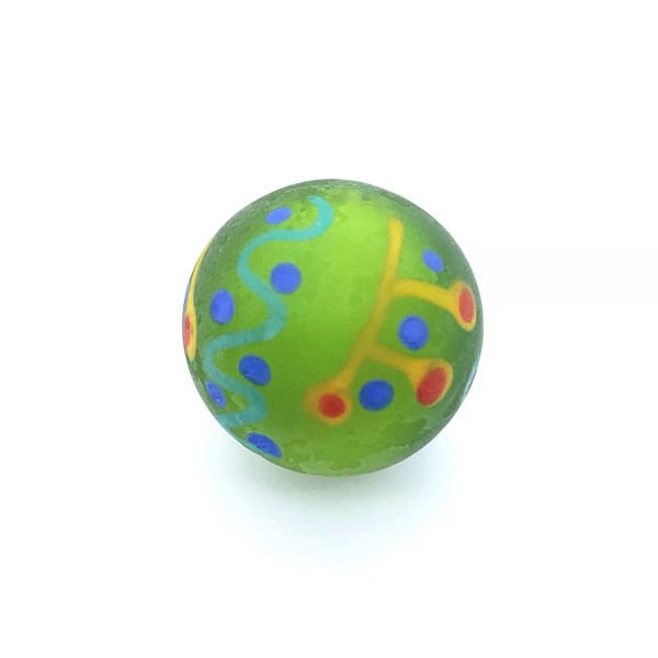 House of Marbles New for 2021! "Inca" Frosted Green 22mm