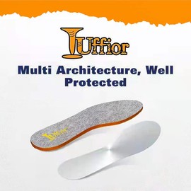 Tuffior Puncture Resistant Flexible Steel Plate Warm Felt Insoles for Men’s & Women’s Nail Proof Safety Work Shoes - Enhanced Protection for Footwear-One Pairs Insoles & One Pairs Heel Cushions (M)