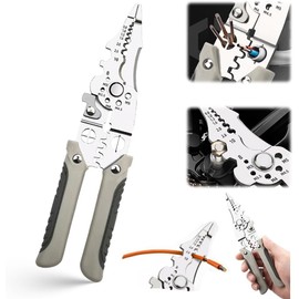 VBNZBK Multifunctional Wire Stripper, Multifunctional Wire Stripper Crimper Cable Cutter Pliers, Electrician Pliers, Professional Electricians Pliers Tools and Cable Stripper